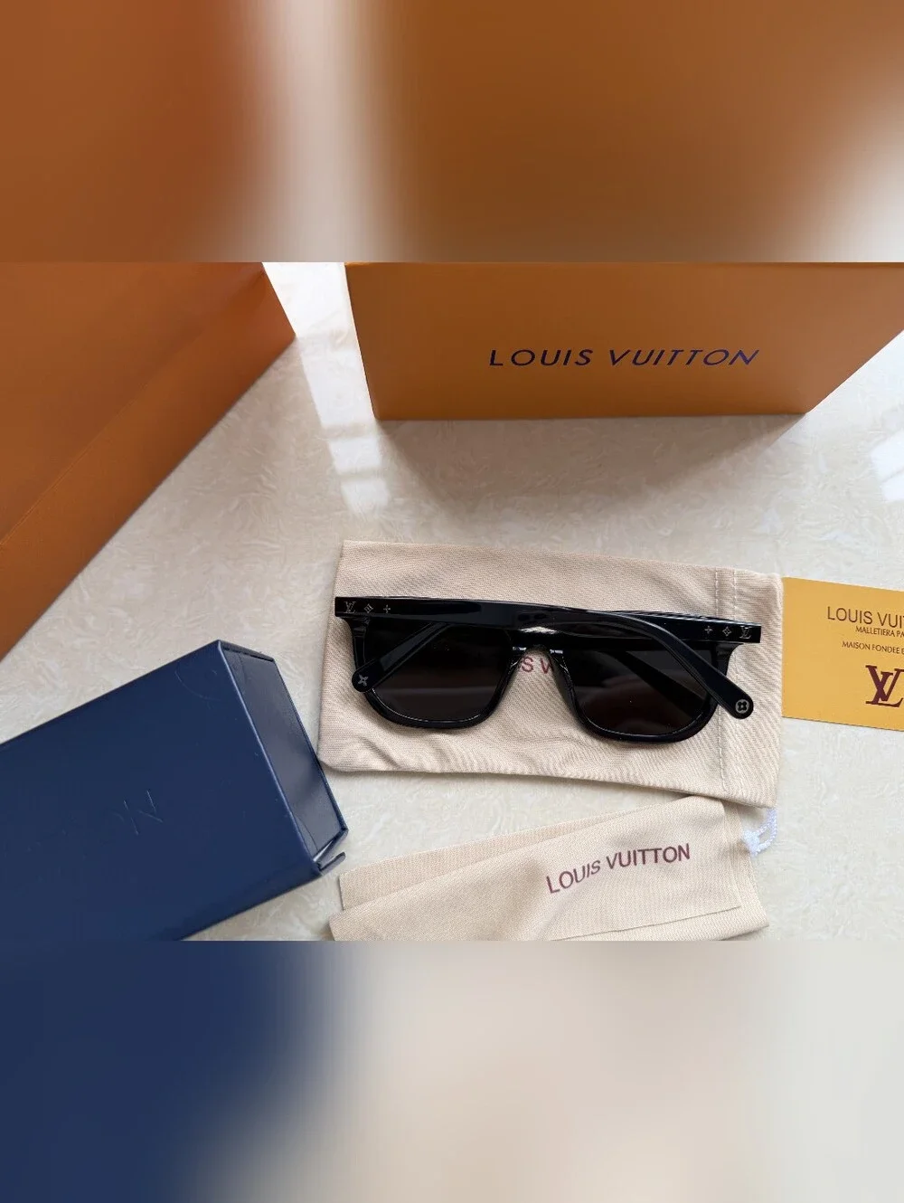 Louis Vuitton Black Women's Square Sunglasses